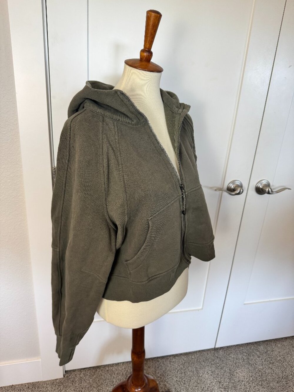 Lululemon Scuba Oversized Full Zip Hoodie Olive Green M/L
